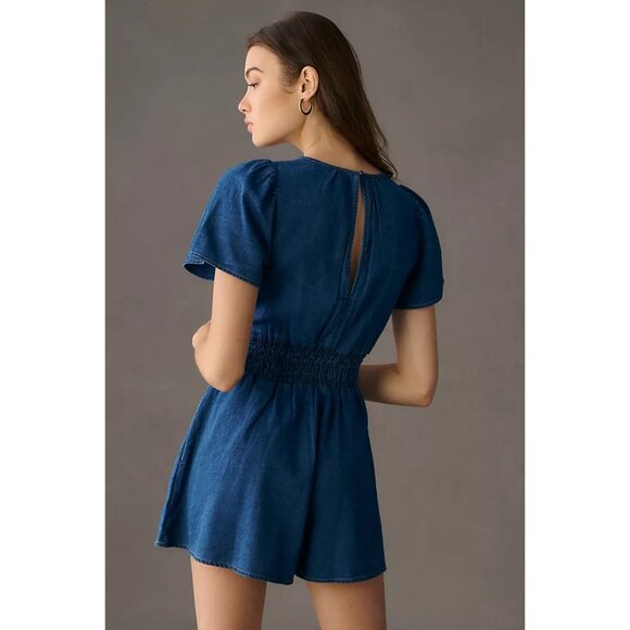 Anthropologie Blue The Somerset Romper Size 1X 41174 - Picture 4 of 12